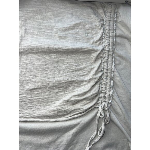 Neon Buddha Tunic Womens XS Beige Long Sleeve Ruched Adjustable Drawstring Casua - Picture 4 of 8